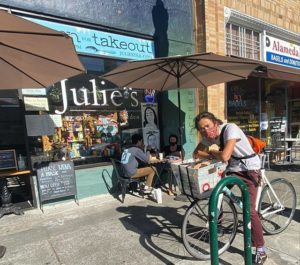 Julie's Coffee & Tea bike delivery