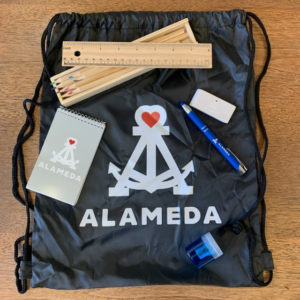Alameda Back 2 School bag with school supllies