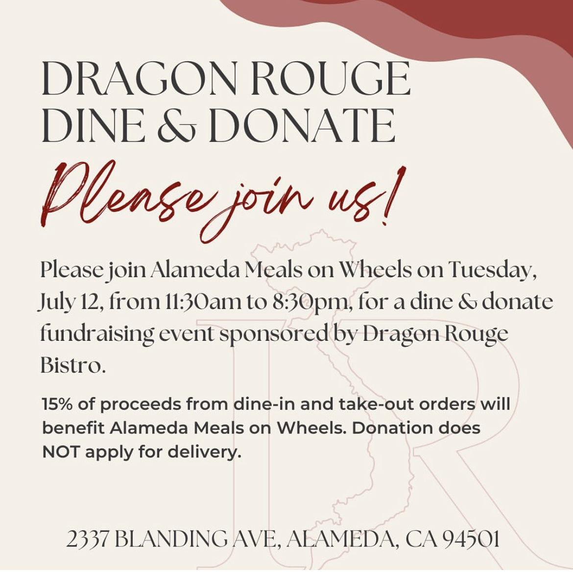 Dine & Donate for Meals on Wheels @ Dragon Rouge