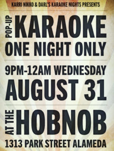 [image: karaoke at hob nob]
