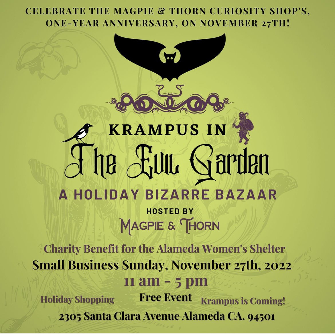 Krampus in The Evil Garden: A Holiday Bizarre Bazaar