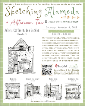 Sketching Alameda + Afternoon Tea