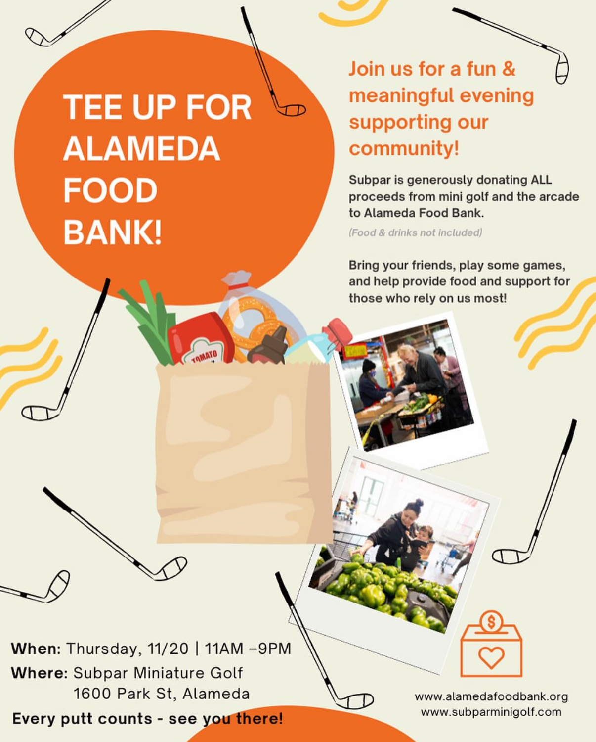 Tee Up for Alameda Food Bank!